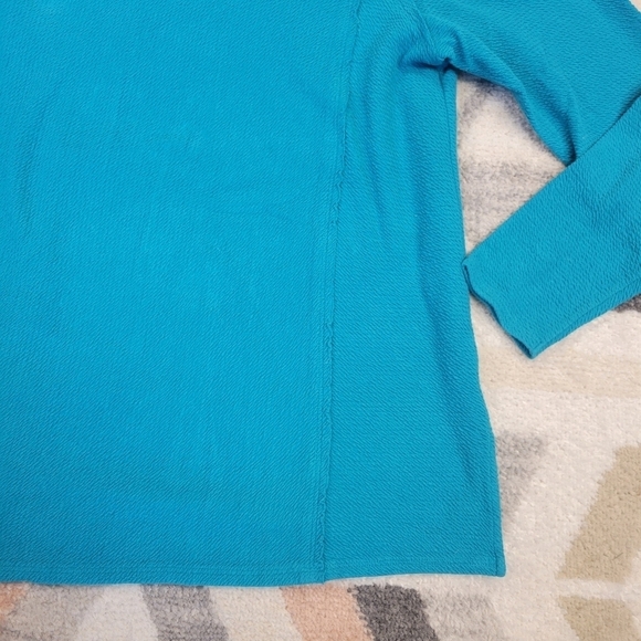 Soft Surroundings Playa Pullover Cowl Neck Sweater in Enamel Blue Size Medium - Picture 2 of 8